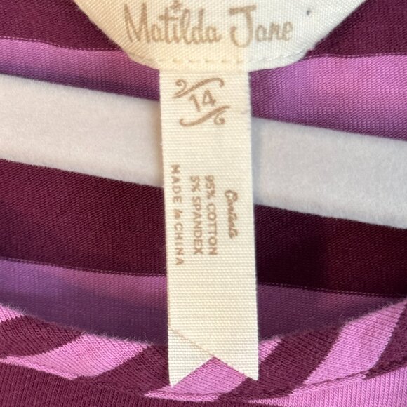 Matilda Jane “Garden” Long Sleeve Striped Floral Dress – Size 14 - Picture 8 of 8